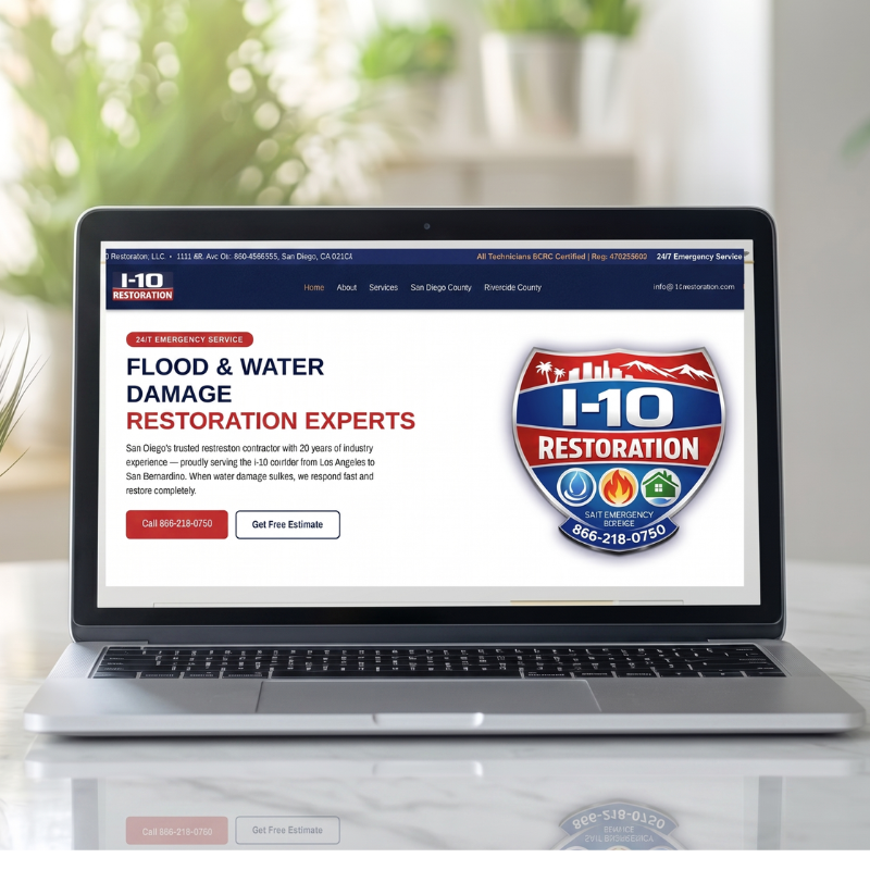 i10 Restoration website — built by Sun City Marketing
